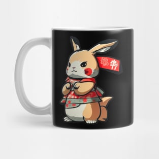 cute bunny with japanese style outfit Mug